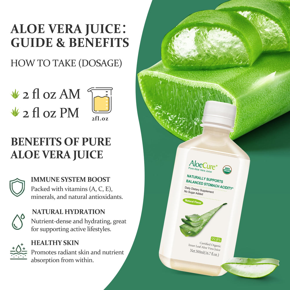 Close-up of AloeCure label ingredient highlights confirming organic sourcing