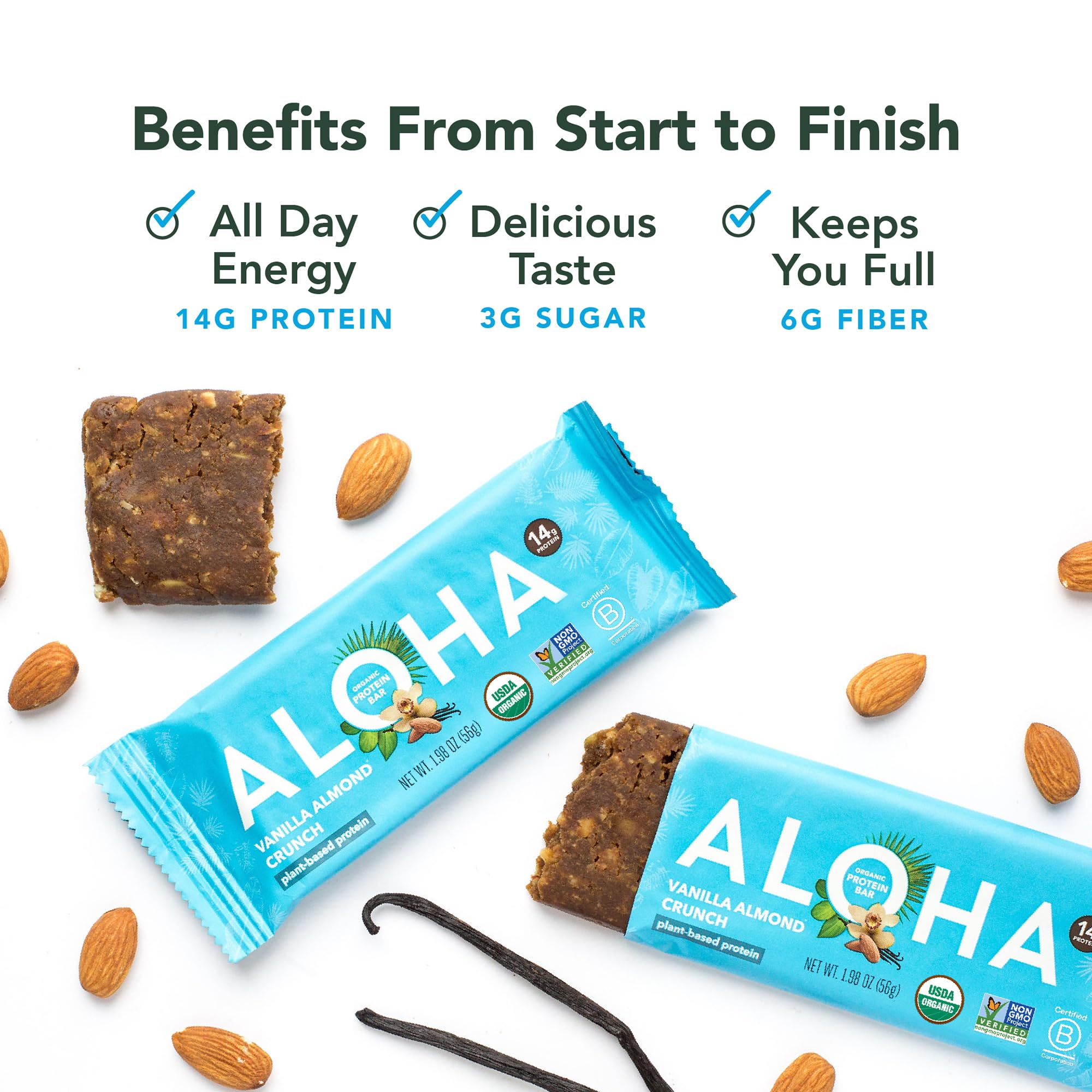 ALOHA bar tucked inside a backpack pocket showing portability and snack-ready convenience for commuters