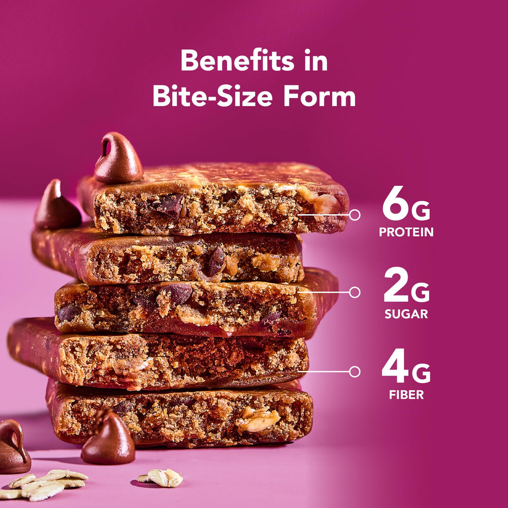 ALOHA bars in someone's hand to show size and portion control benefit