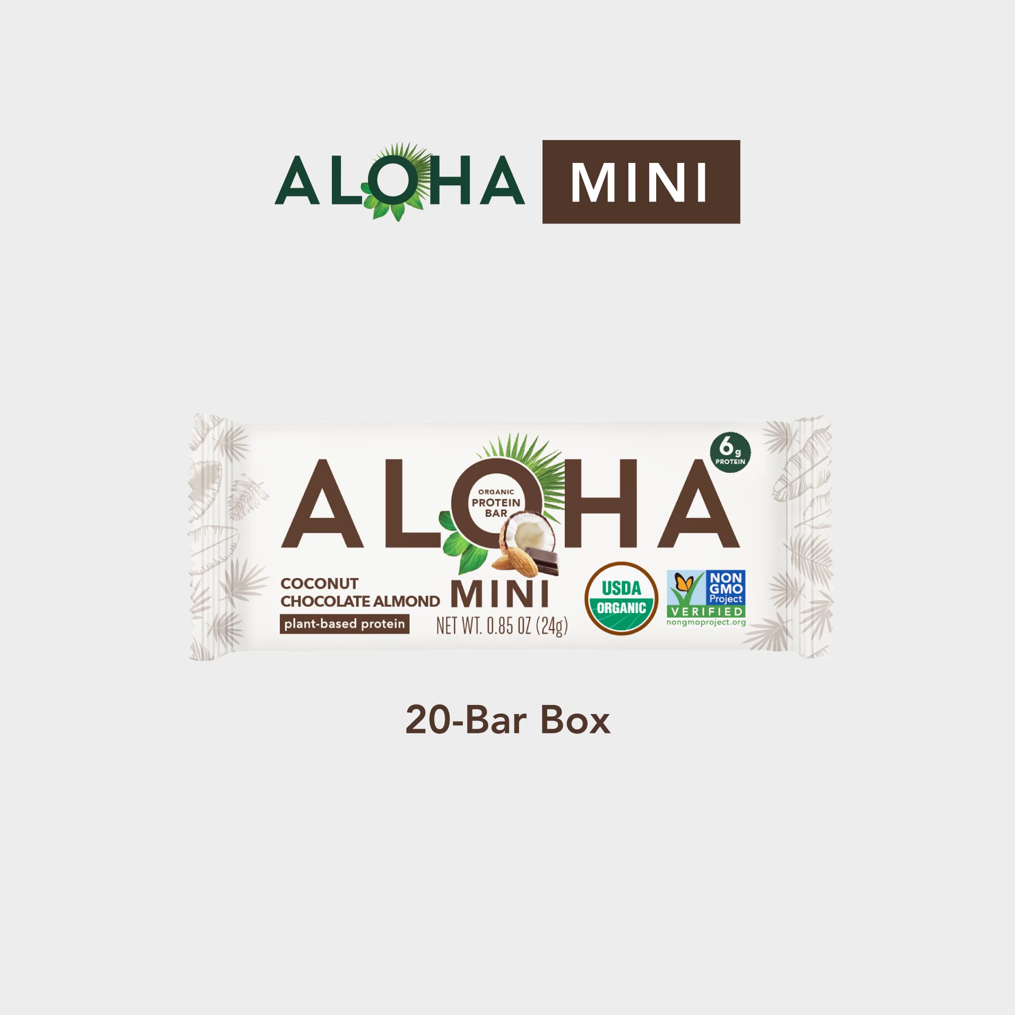 ALOHA open box displaying twenty minis for bulk snack supply and value