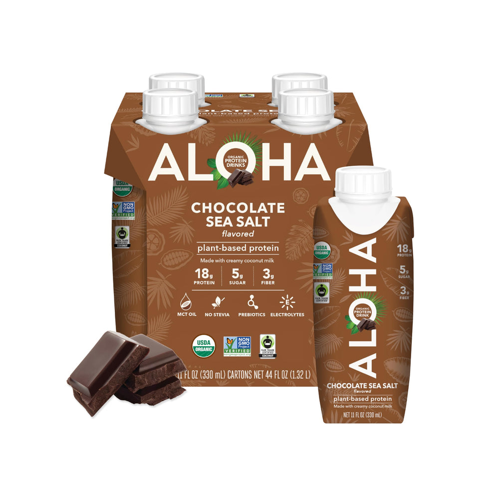 ALOHA on a breakfast table conveying quick morning nutrition benefit