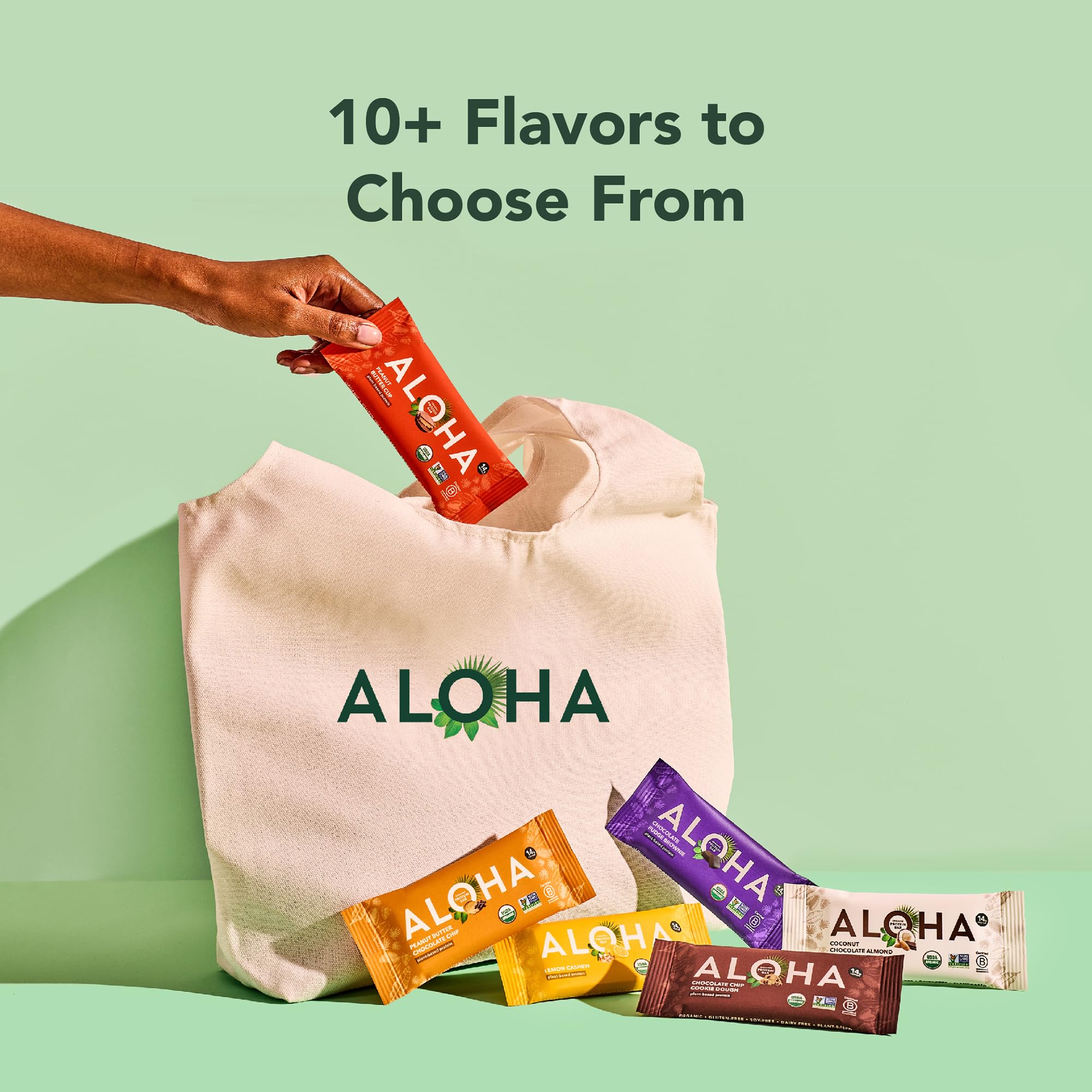 ALOHA bar in a backpack illustrating travel-friendly snack convenience