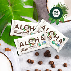 ALOHA nutrition label and ingredient list emphasizing clean, organic formula