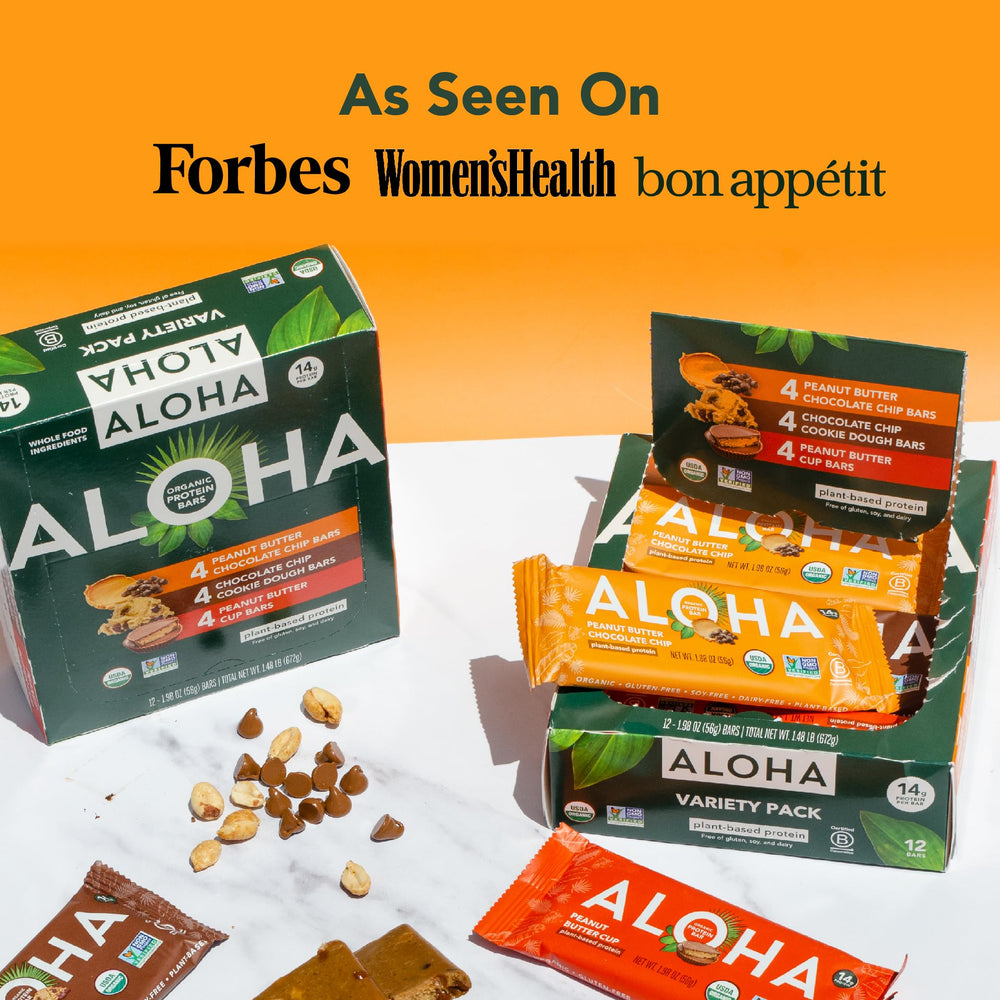ALOHA bar held in hand for scale, illustrating portable, on-the-go convenience