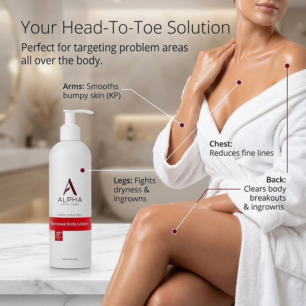 Alpha décolletage application in lifestyle setting improving tone