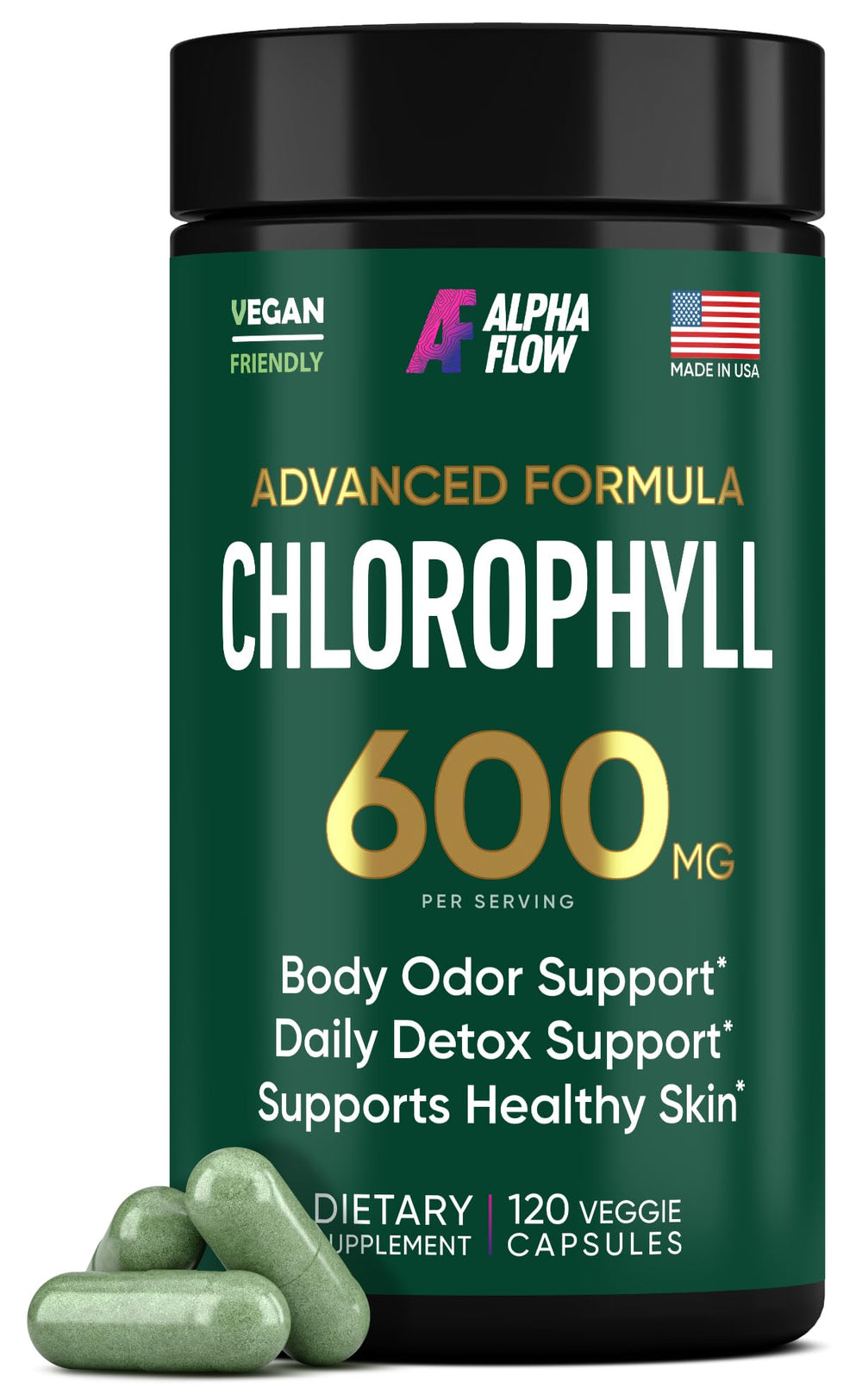 Alpha Flow bottle front packaging showing product and benefits