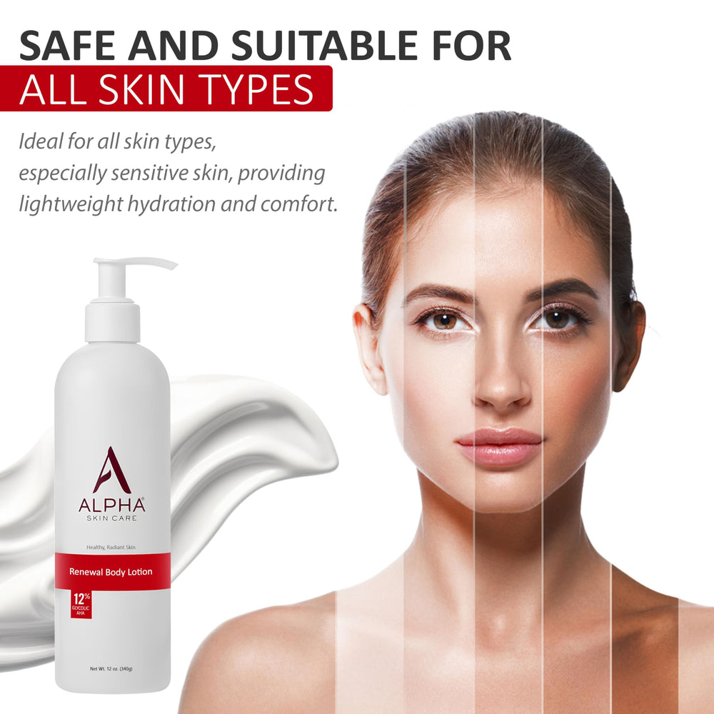 Alpha before and after leg comparison illustrating smoother skin