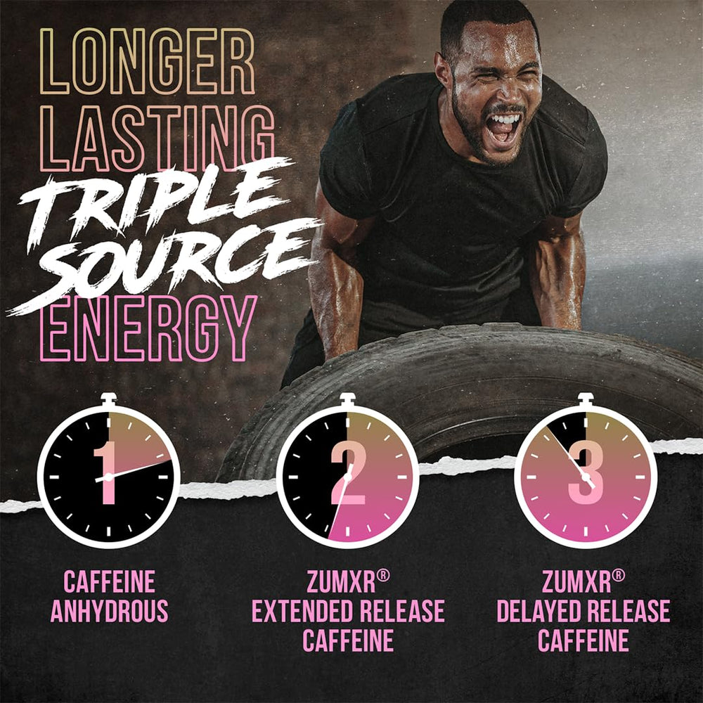ALPHA LION CORE nutrition label close-up showing creatine, beta-alanine and caffeine sources