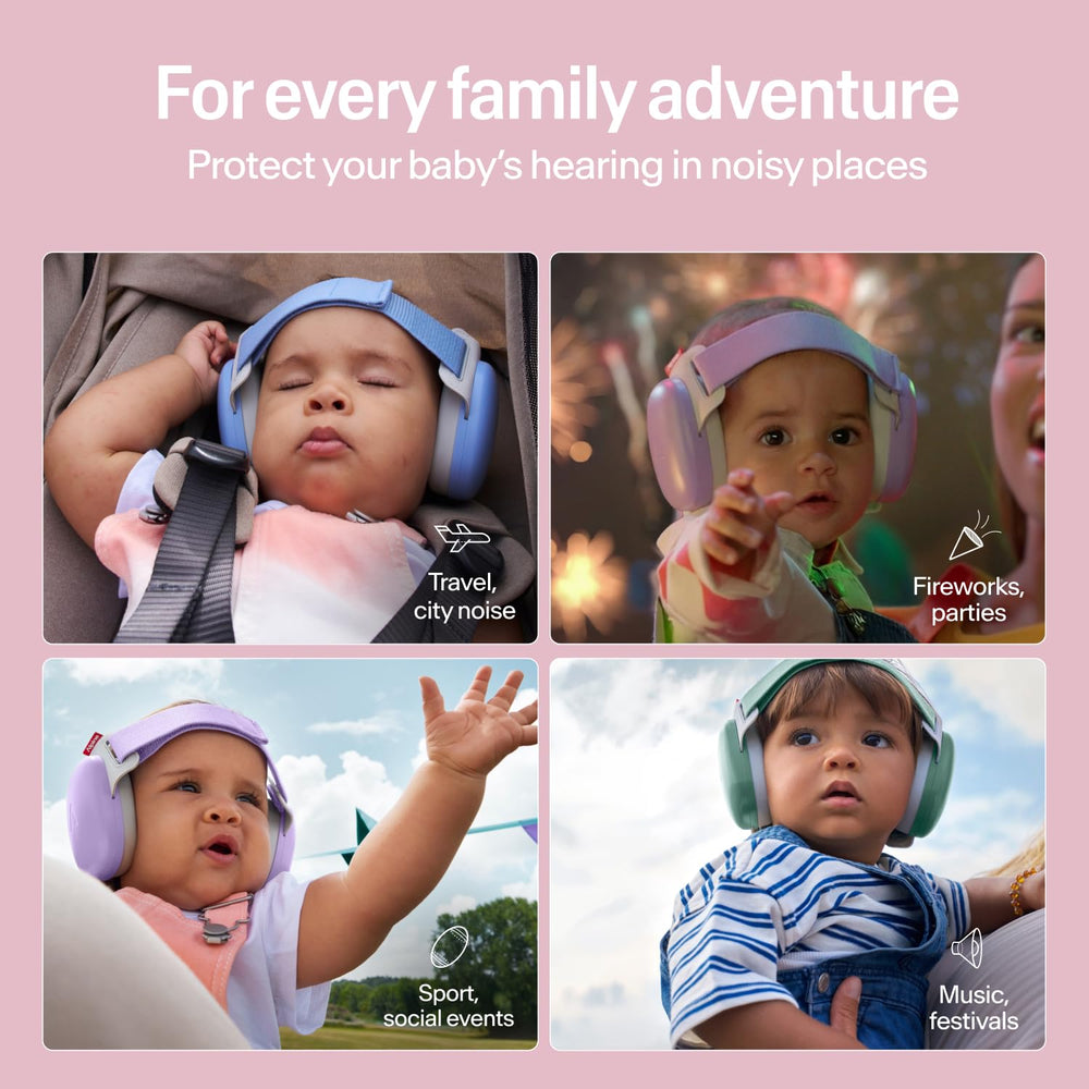 Alpine Muffy Baby set displaying available colors for stylish protection