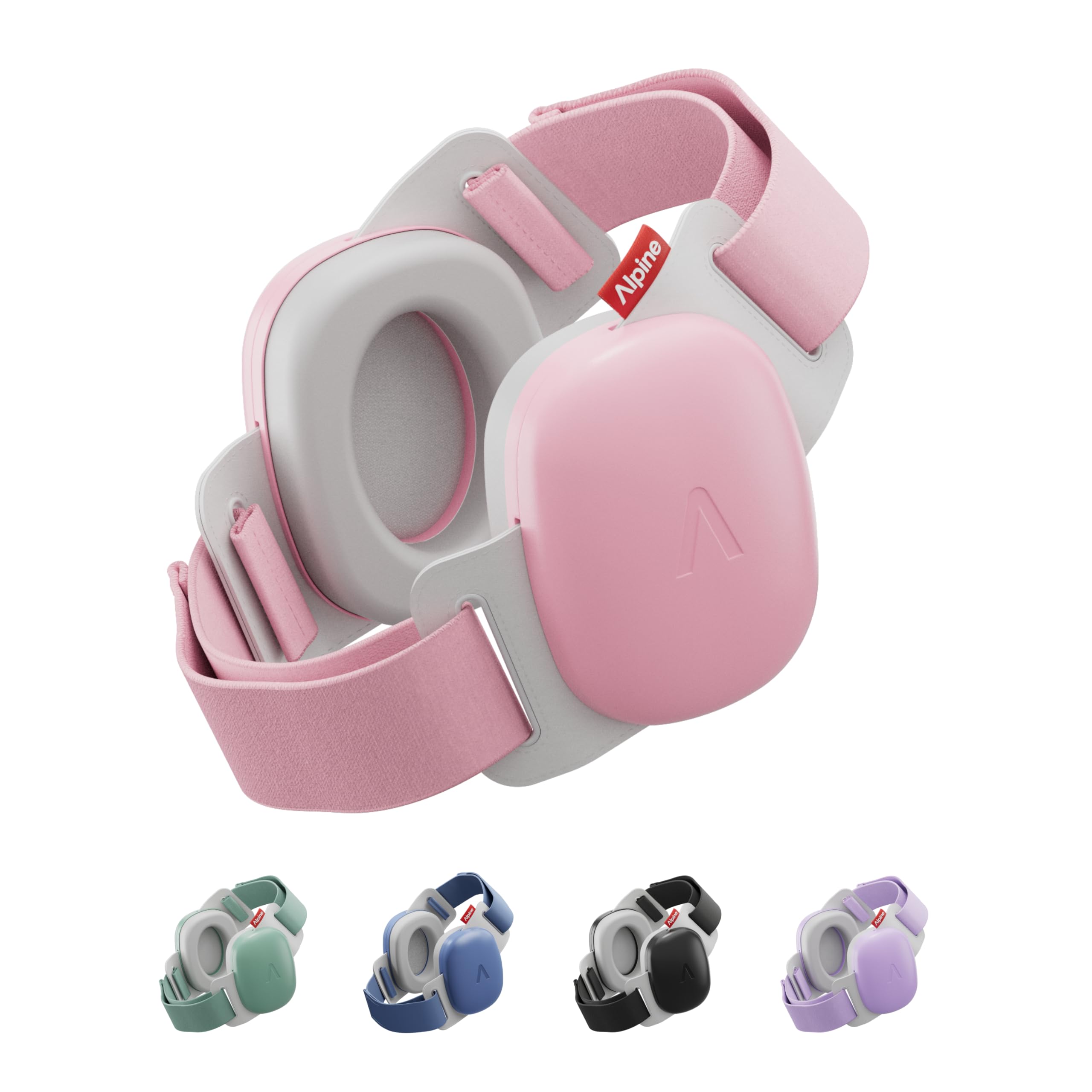 Alpine Muffy Baby front view showing compact ear cups and secure fit