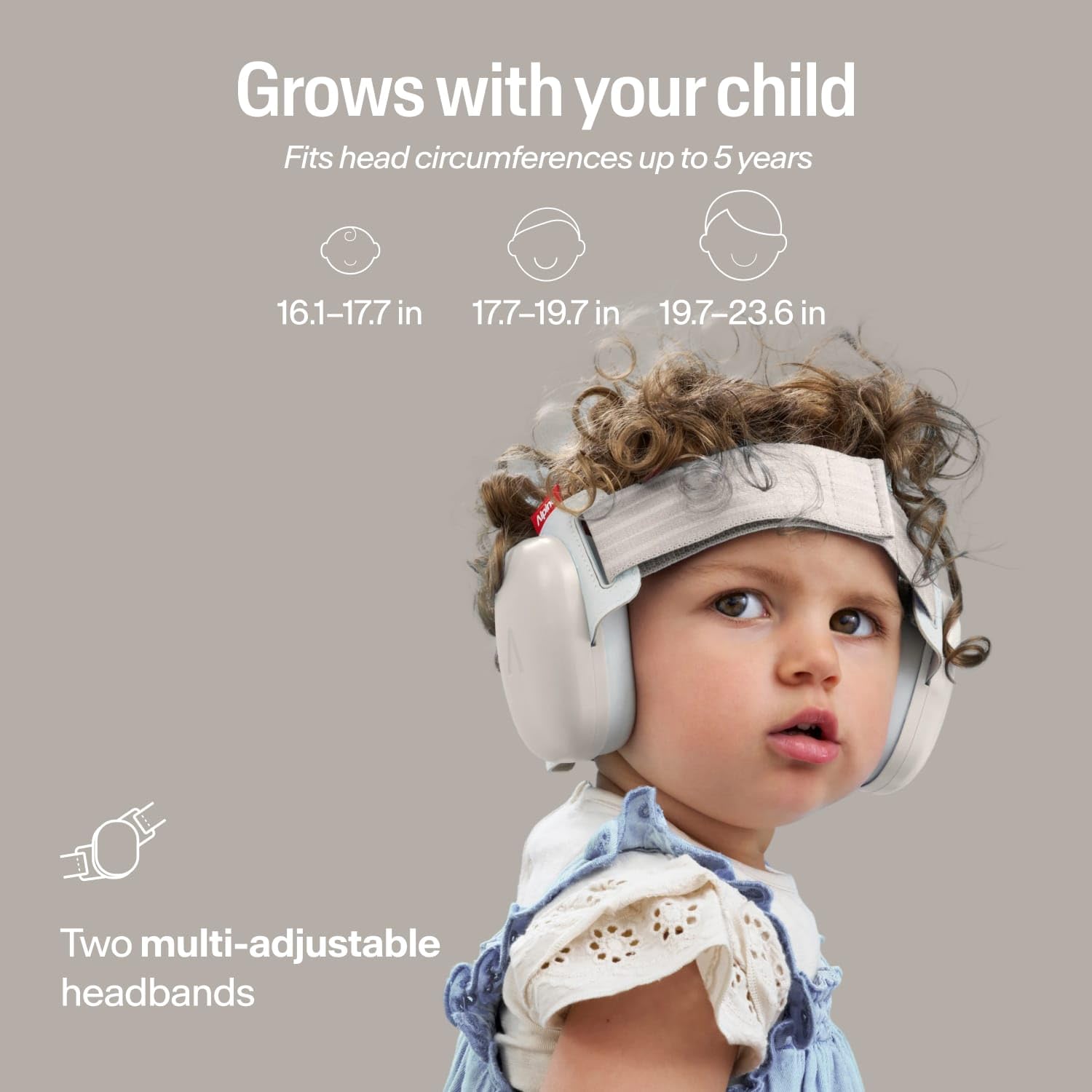 Alpine Muffy Baby on infant outdoors reducing loud event noise