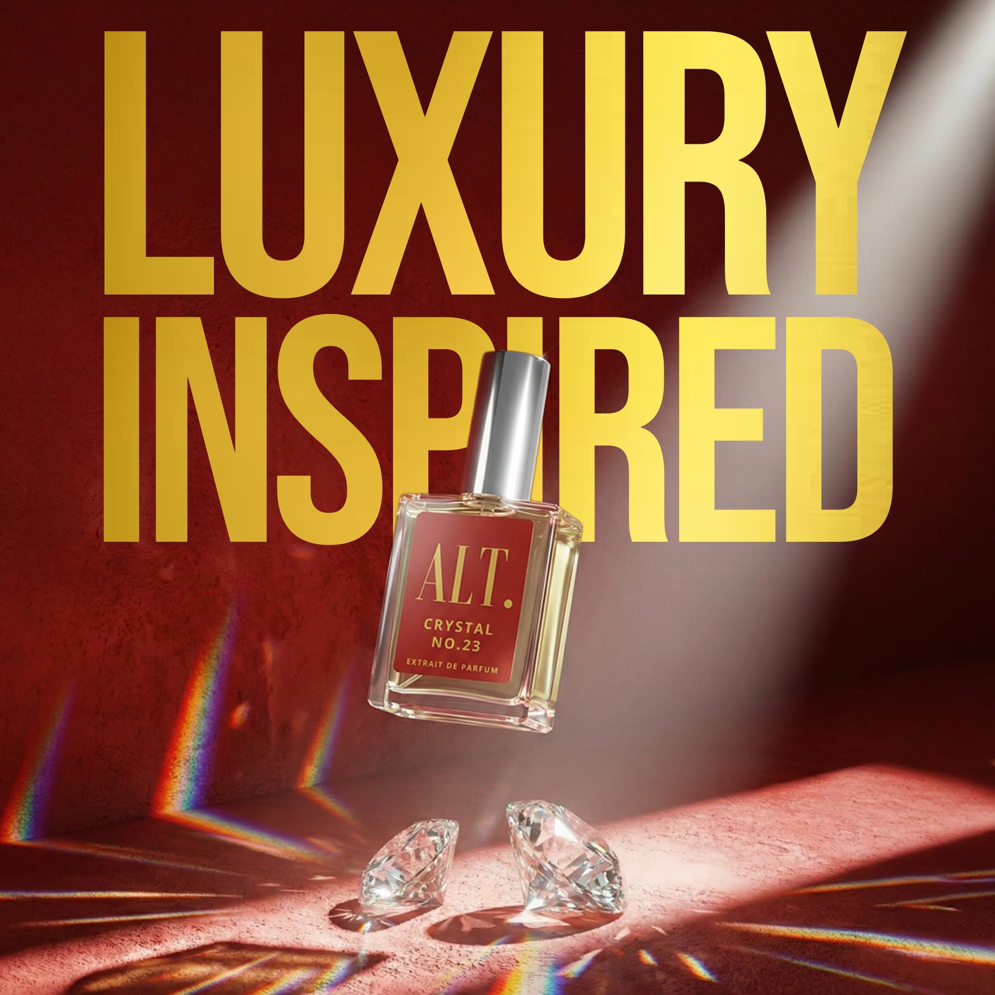 ALT. FRAGRANCES close-up spray head captures fine mist for precise, economical application