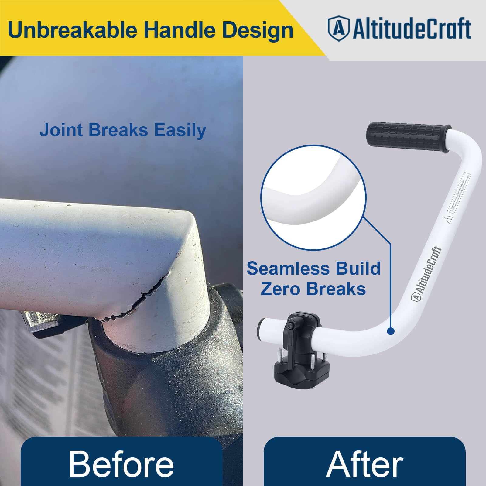 AltitudeCraft size comparison with ruler showing extended reach for tall users