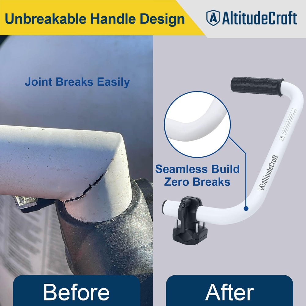 AltitudeCraft size comparison with ruler showing extended reach for tall users