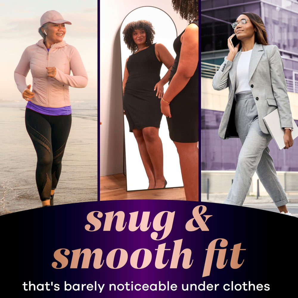 Always Discreet black color lifestyle image matching outfit and personal style