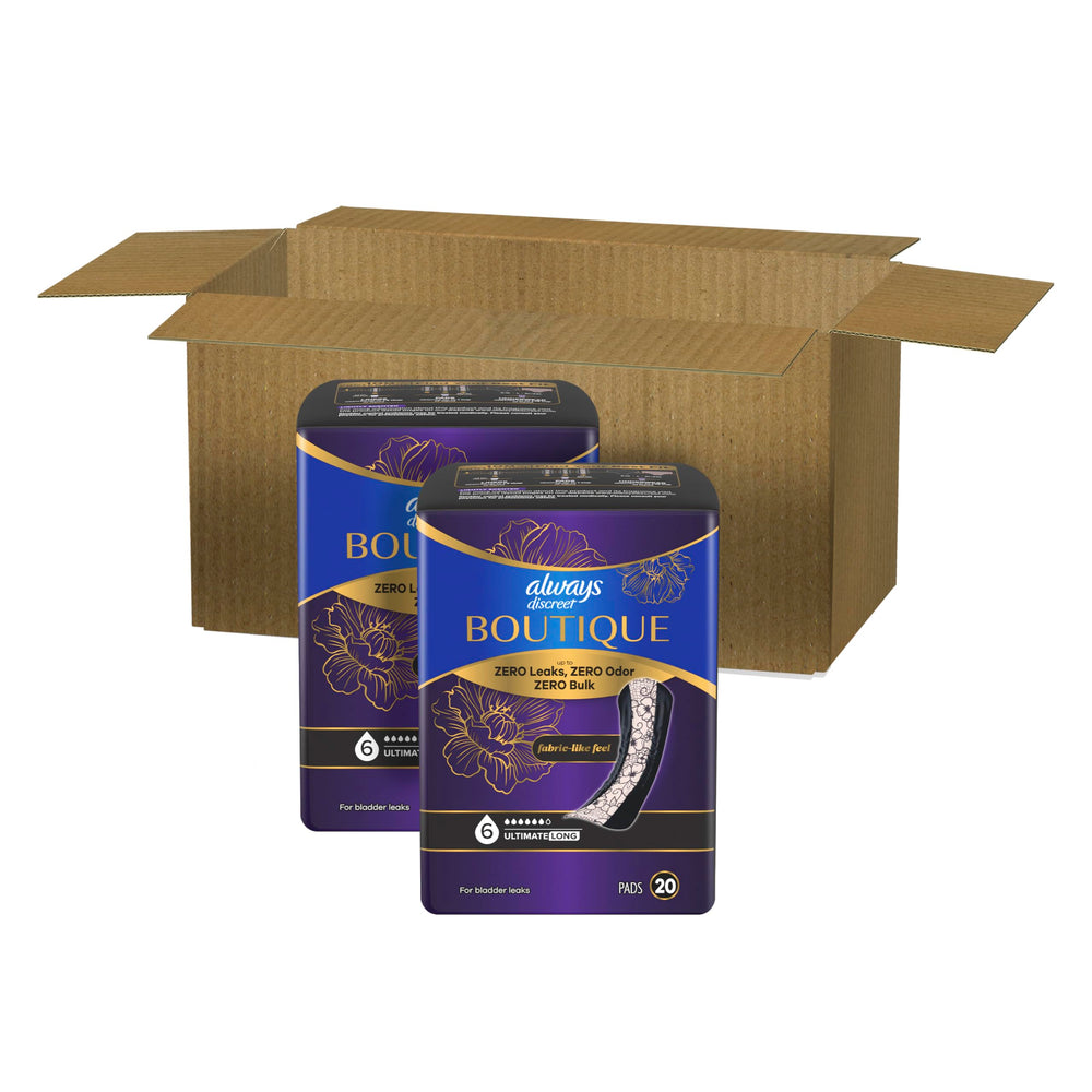 Always Discreet product label highlighting HSA FSA eligibility