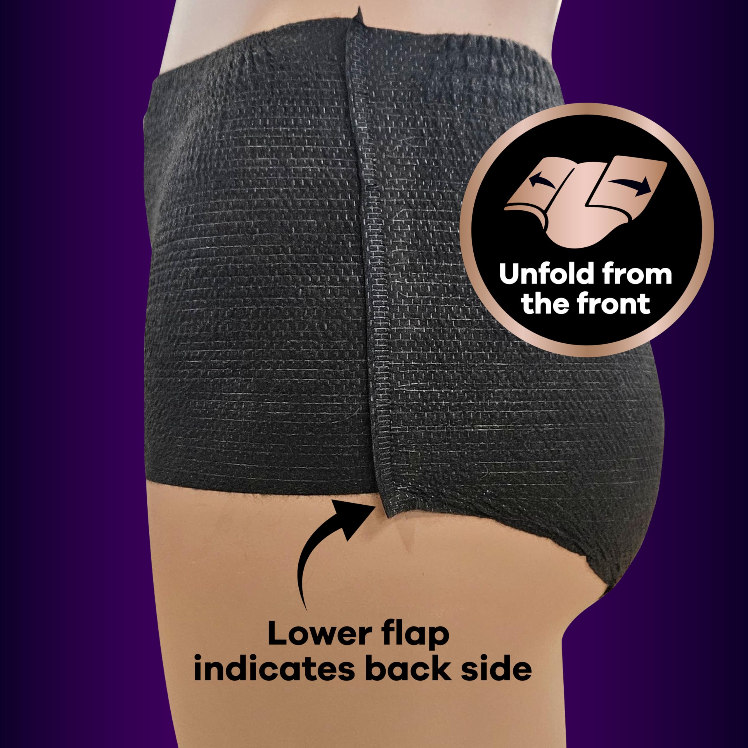 Always Discreet boutique LeakGuards close-up highlighting leak containment along curves