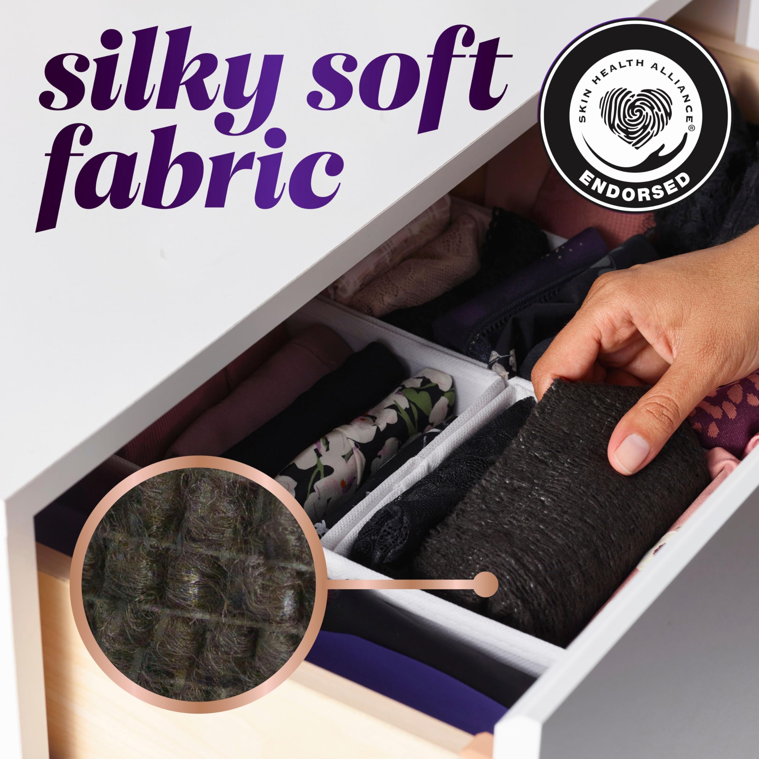 Always Discreet open 16-count pack displaying individual disposable panties