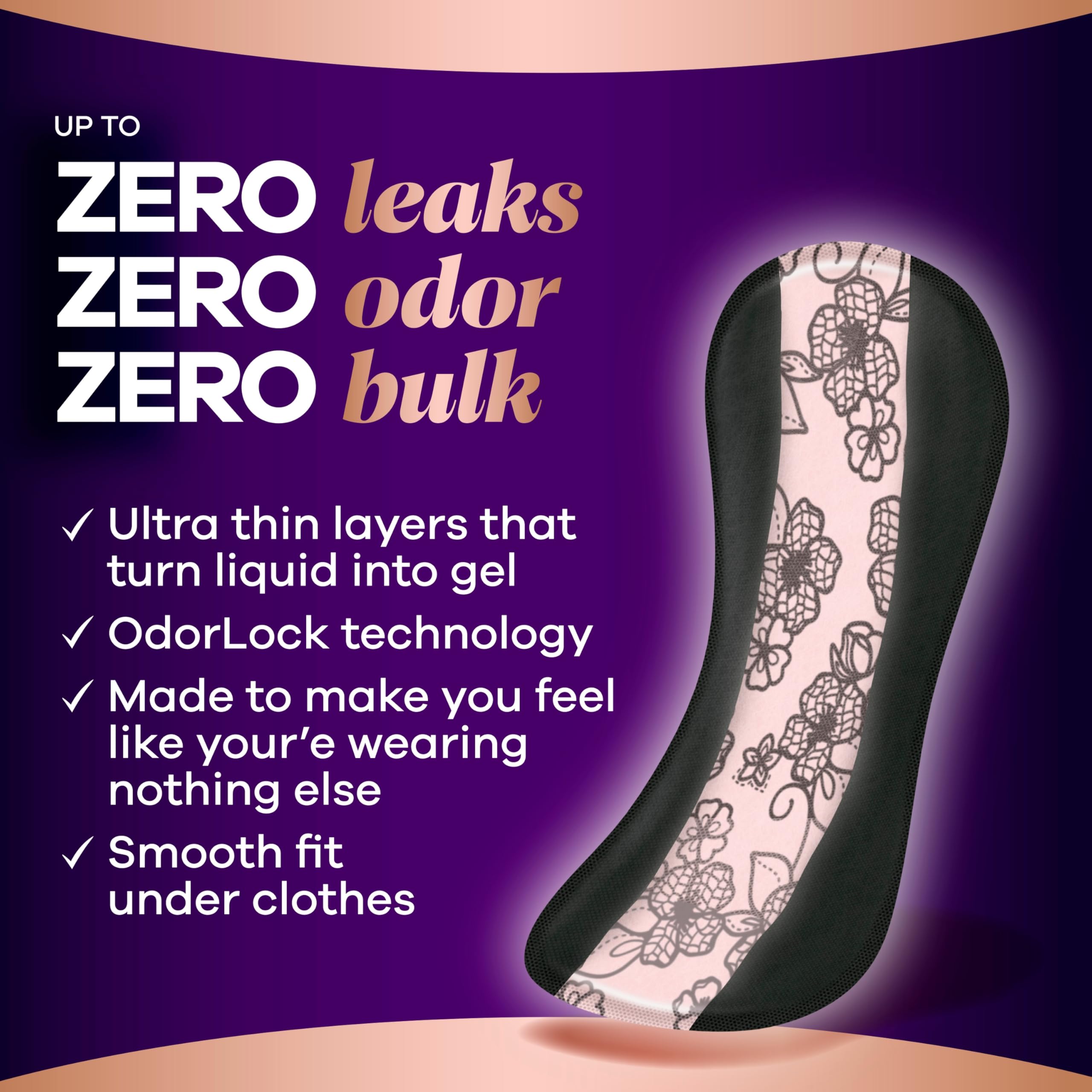 Always Discreet fabric-like liner close-up showing soft texture and comfort