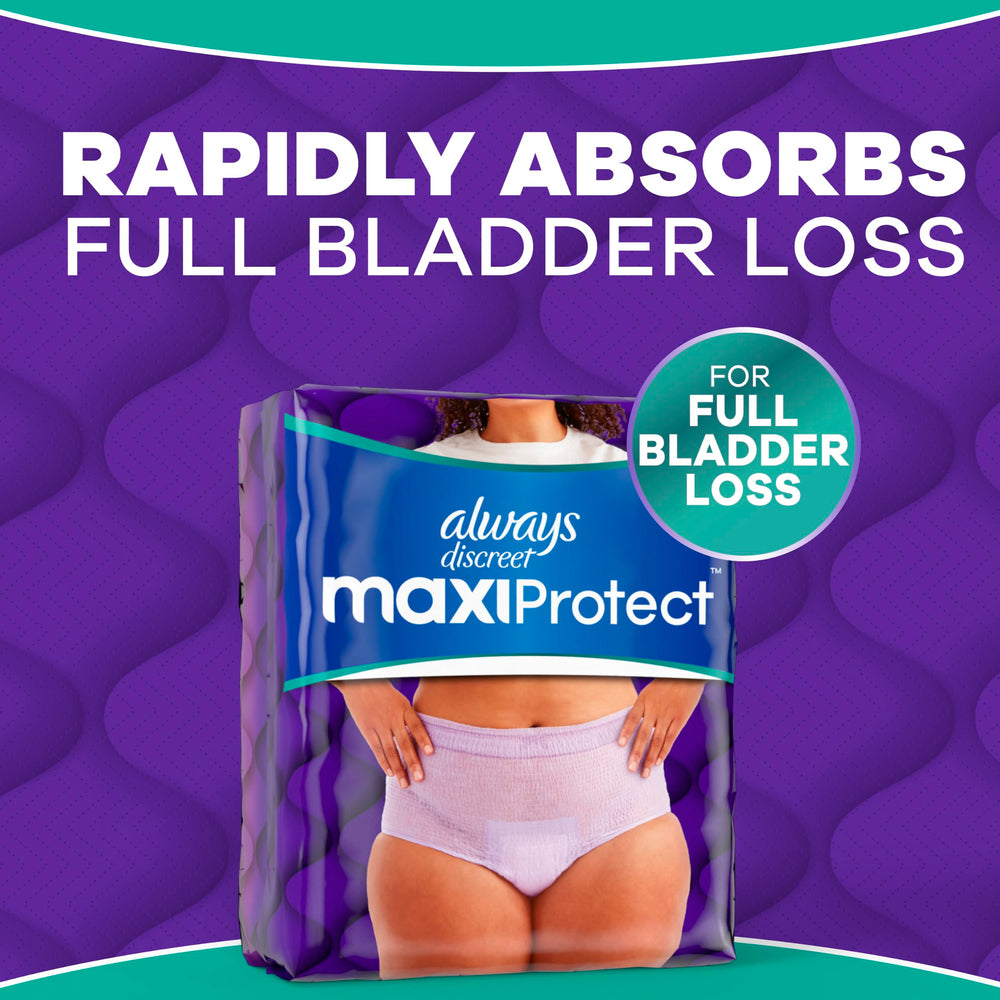 Always Discreet close-up of core demonstrating RapidDry gel channels benefit