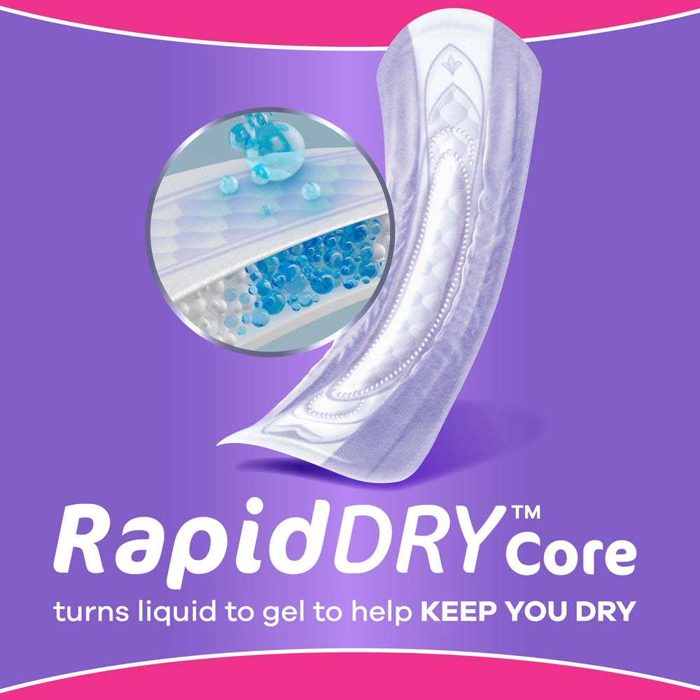 Always Discreet pad in underwear demo showing discreet fit and secure protection