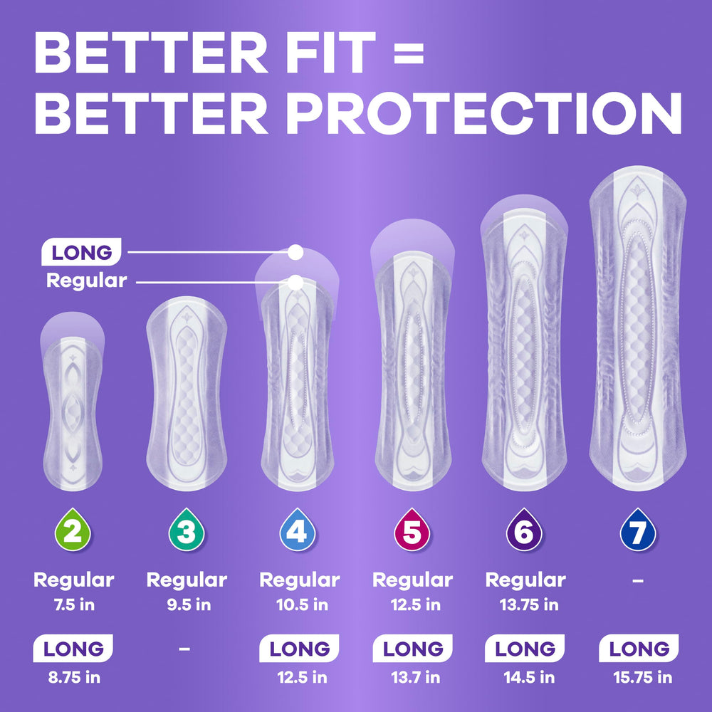 Always Discreet pad with new mother demonstrating postpartum light leak support