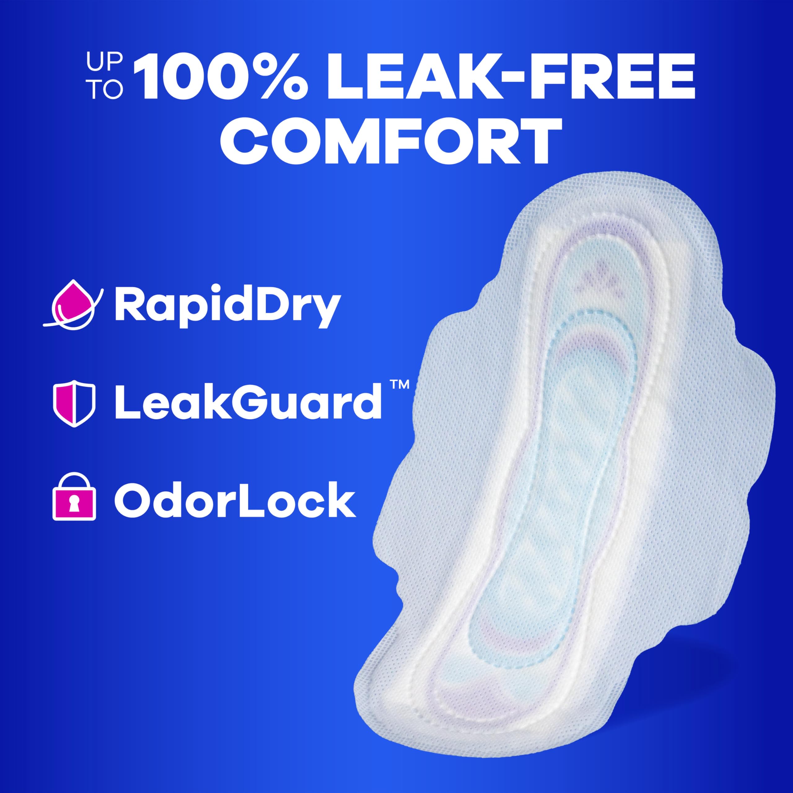 Cross-section of Always Ultra Thin revealing LeakGUARD core that locks in leaks
