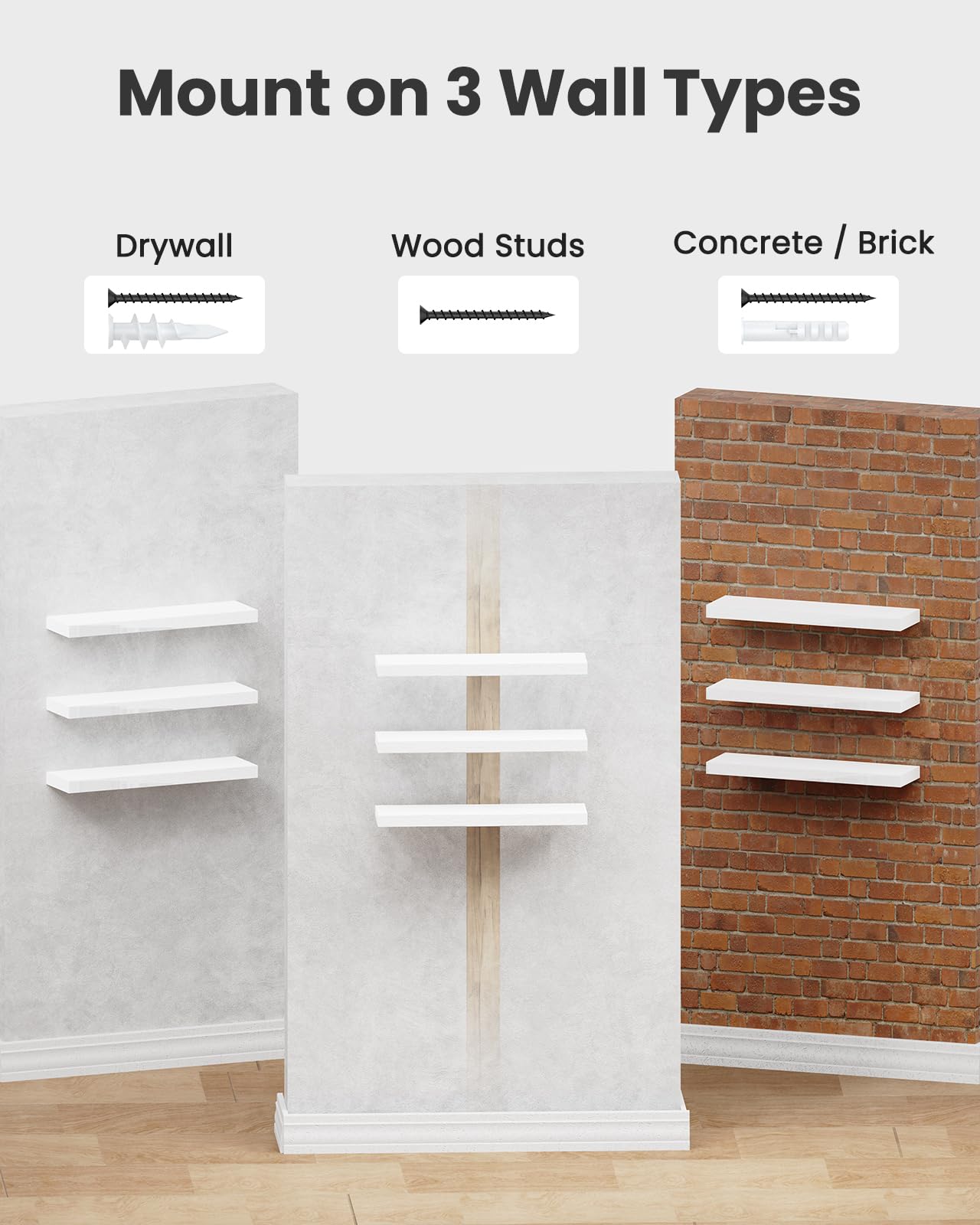 AMADA HOMEFURNISHING shelves in bathroom holding toiletries for space-saving benefit