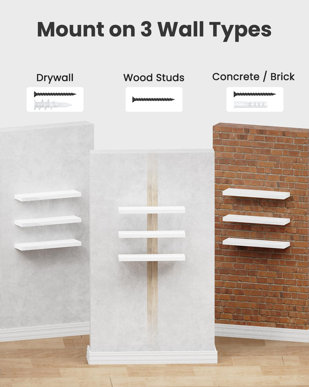 AMADA HOMEFURNISHING shelves in bathroom holding toiletries for space-saving benefit
