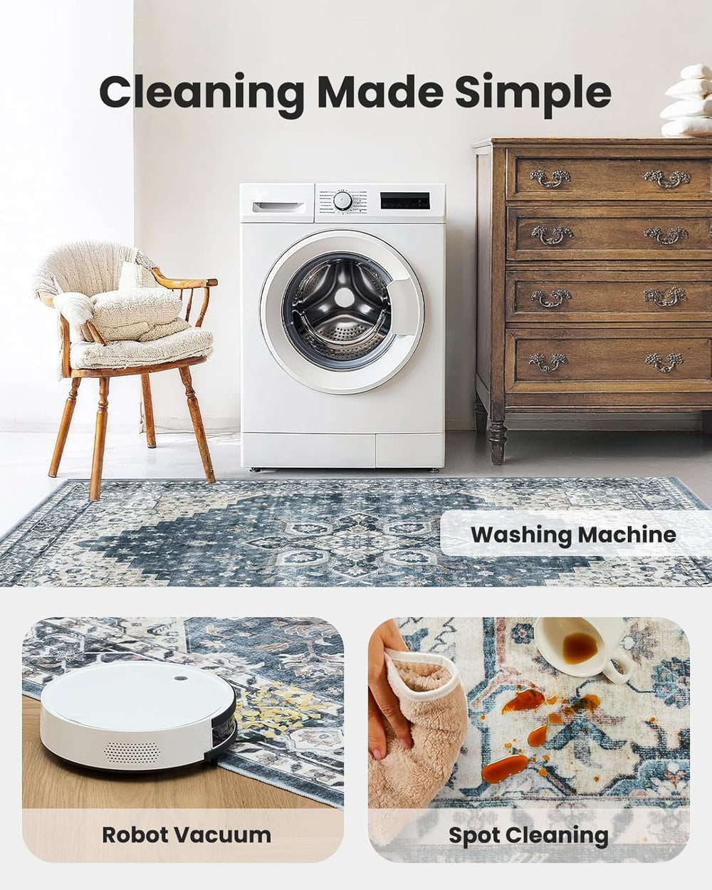 AMADA HOMEFURNISHING short pile texture up close for durable comfort