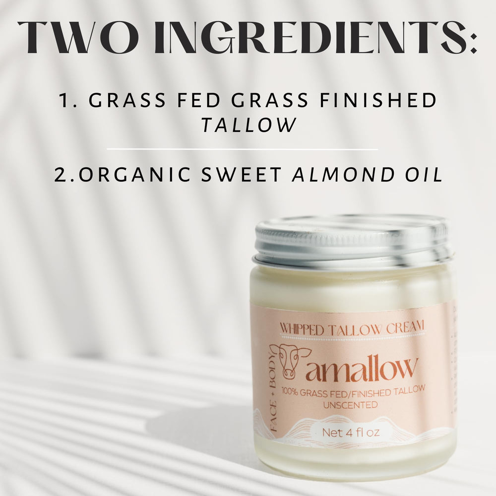 Amallow open jar with cream on fingertip demonstrating easy application and absorption