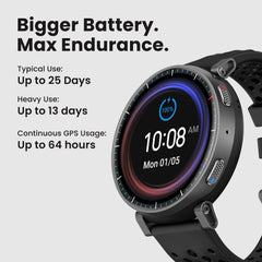 Amazfit Active Max close-up of display texture highlighting touchscreen detail and readability