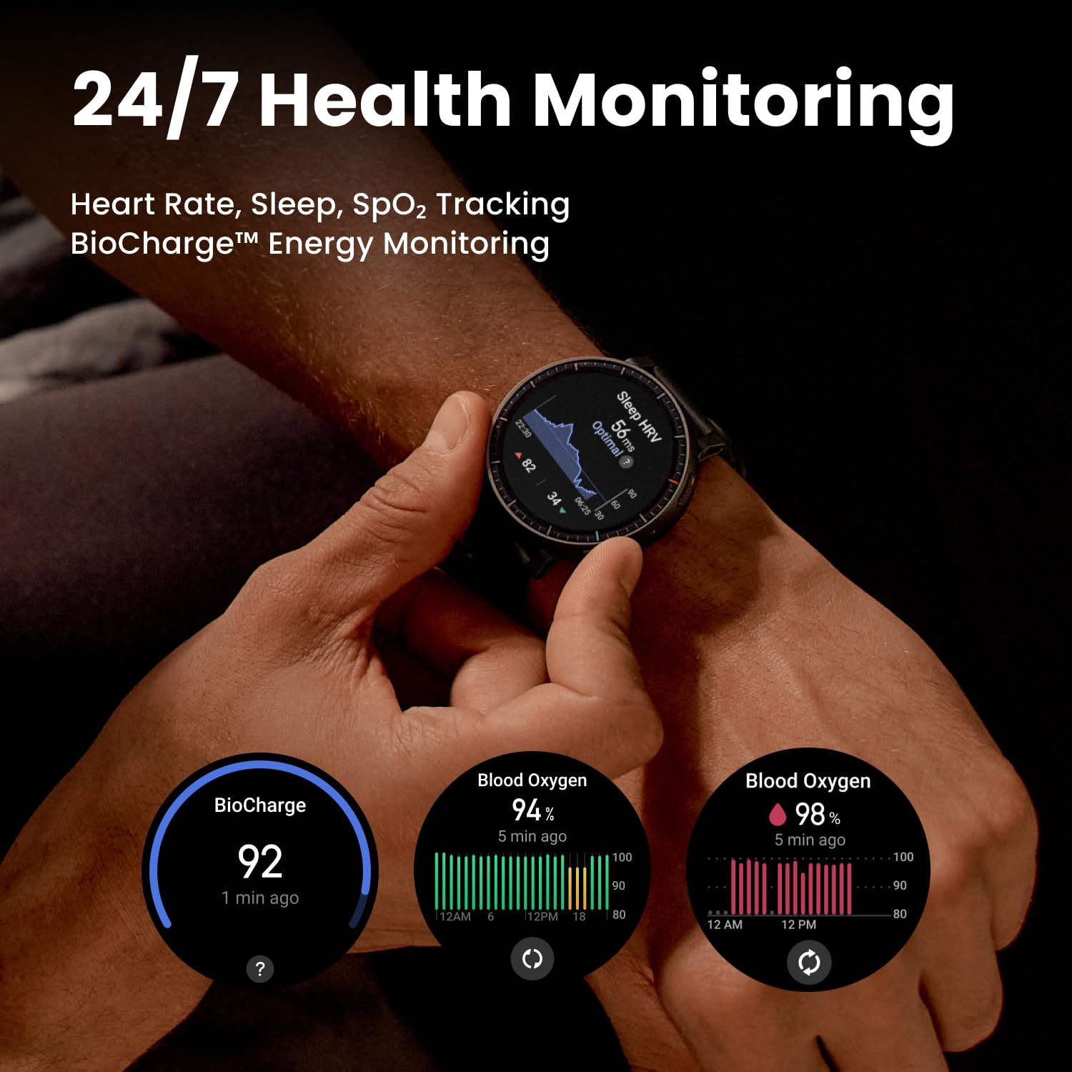 Amazfit Active Max boxed with charger and manual showing ready-out-of-box convenience