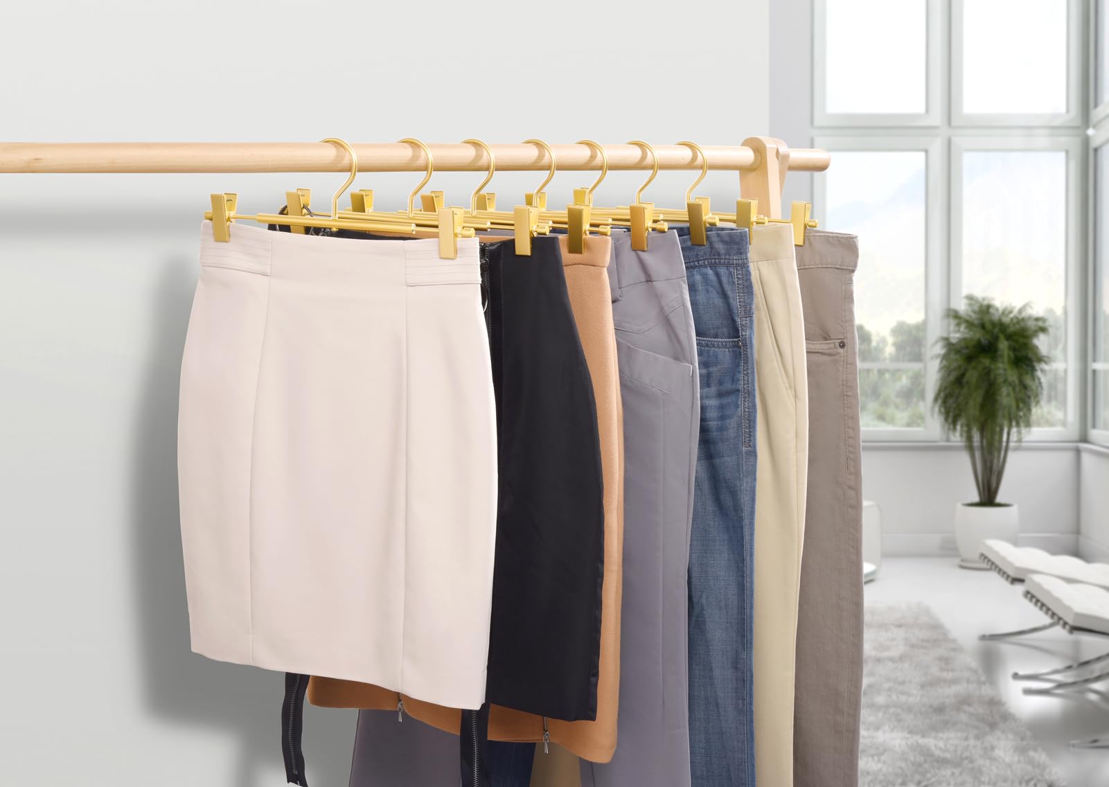 Amber Home lifestyle wardrobe display creating a cohesive boutique-style closet