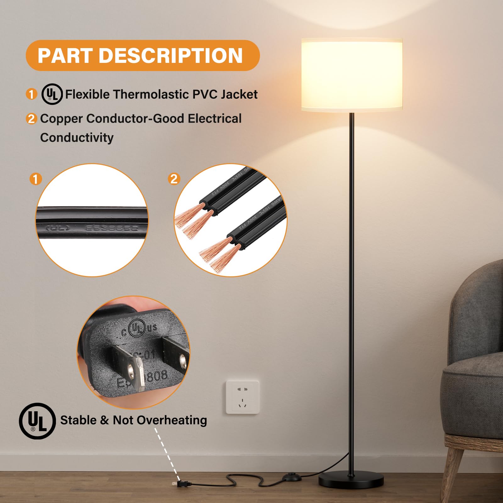 Ambimall lamp in living room creating warm ambient glow and decor harmony