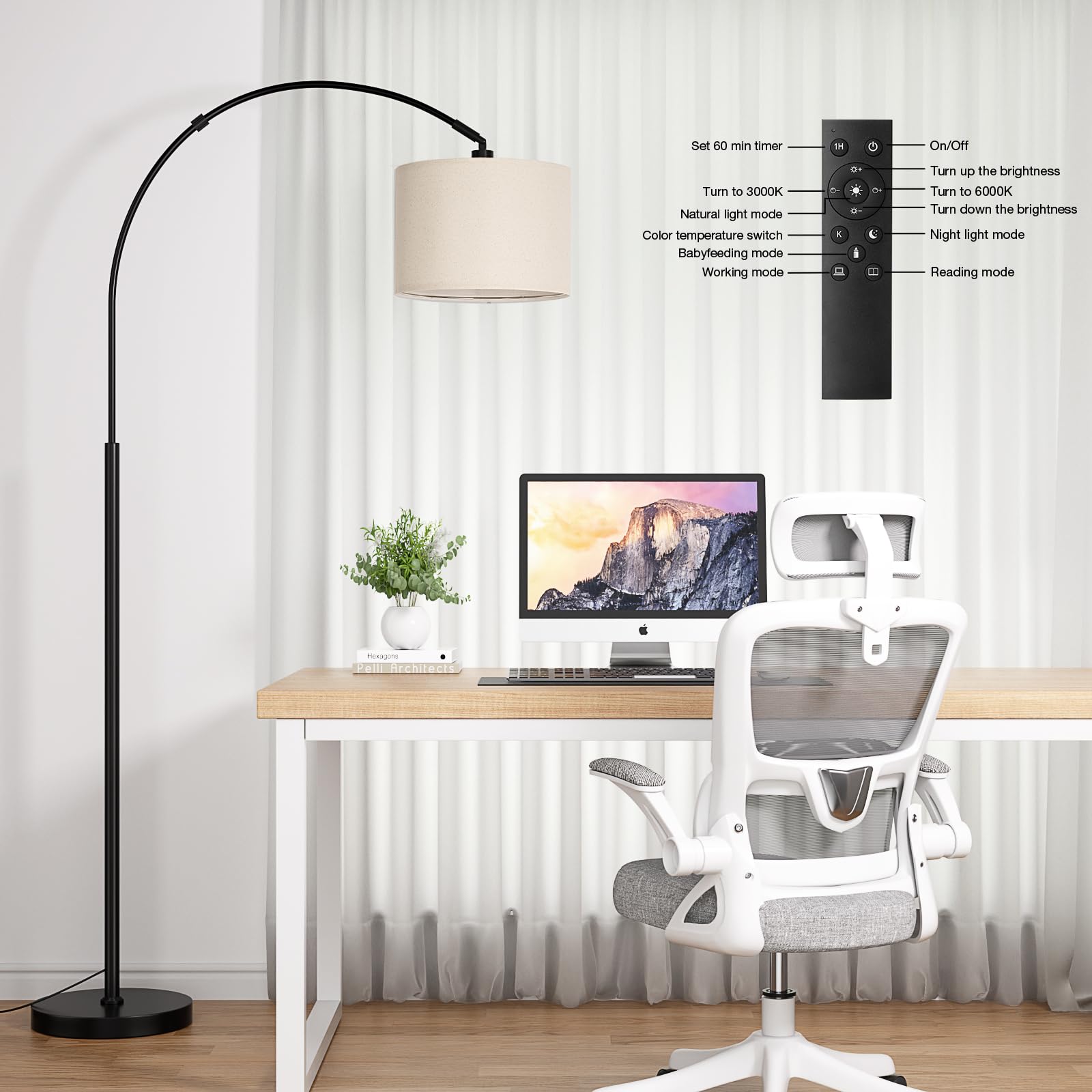 Ambimall lamp head close-up illustrating rotation mechanism for precise directional lighting
