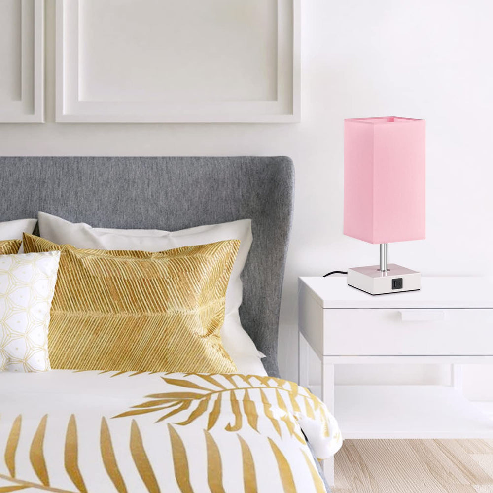 Ambimall pink lamp scale with phone illustrating charging and size comparison