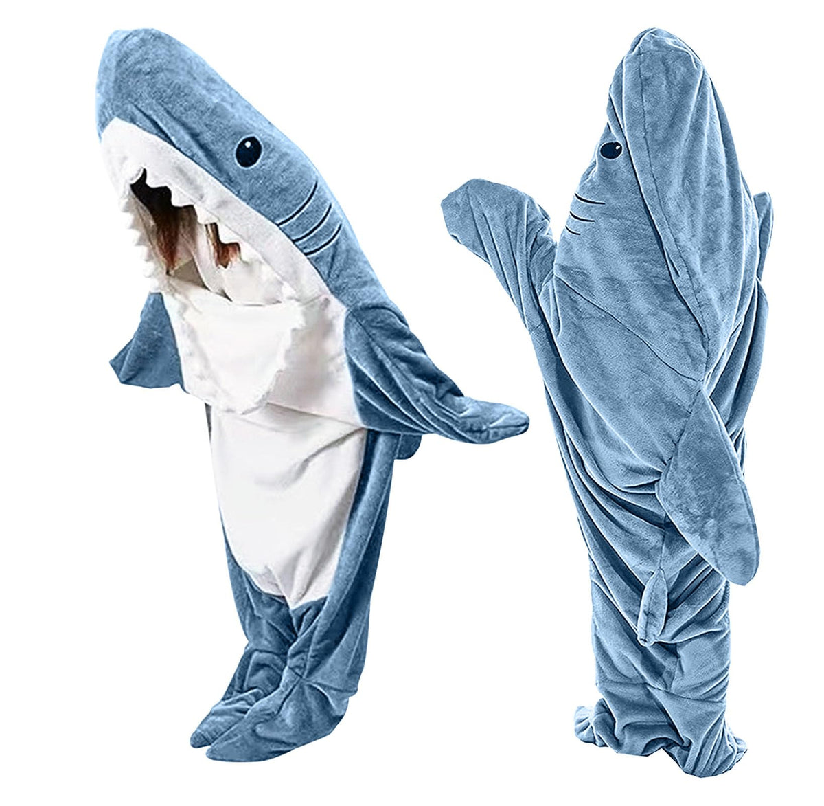 Ambitelligence shark hoodie front view showing full coverage and comfort