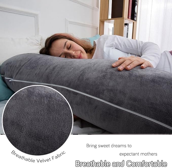 AMCATON pillow on bed in lifestyle scene illustrating restful pregnancy support