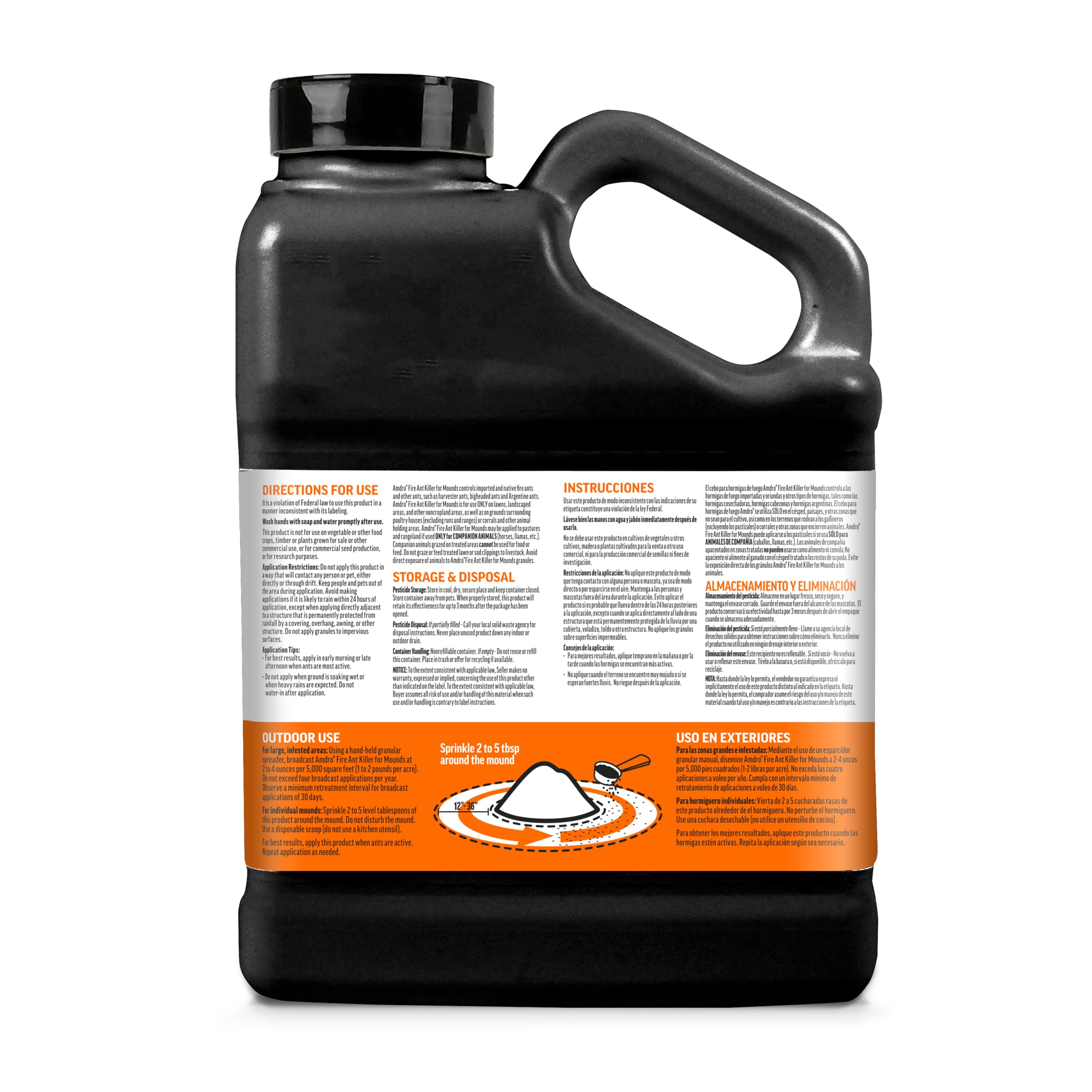 Amdro application on a fire ant mound illustrating targeted mound treatment and easy use