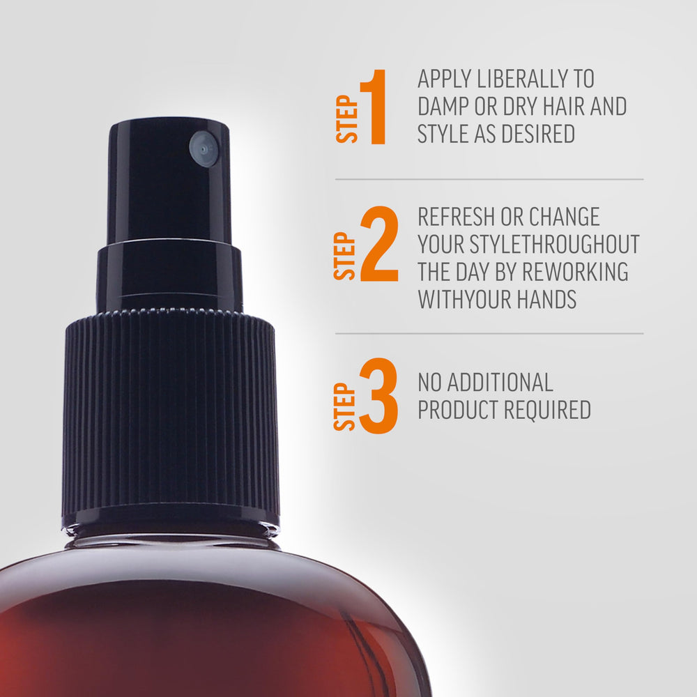 American Crew bottle in hand size comparison highlighting 8.4 fl oz portability and value