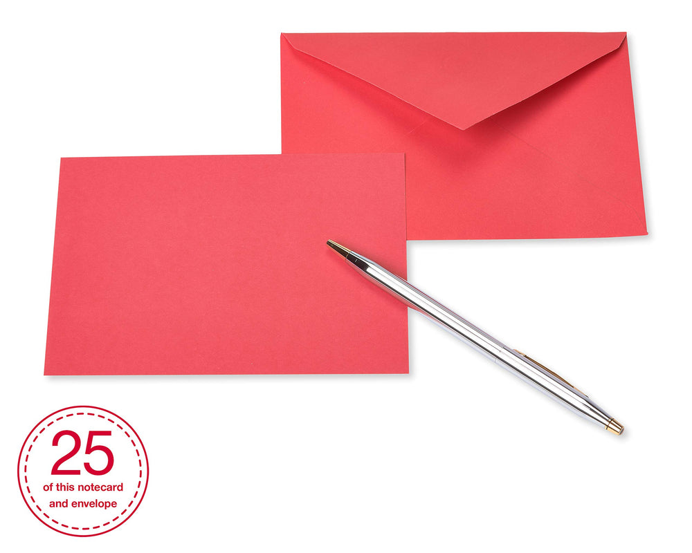 American Greetings envelopes stacked to show matching colors and ready-to-mail benefit