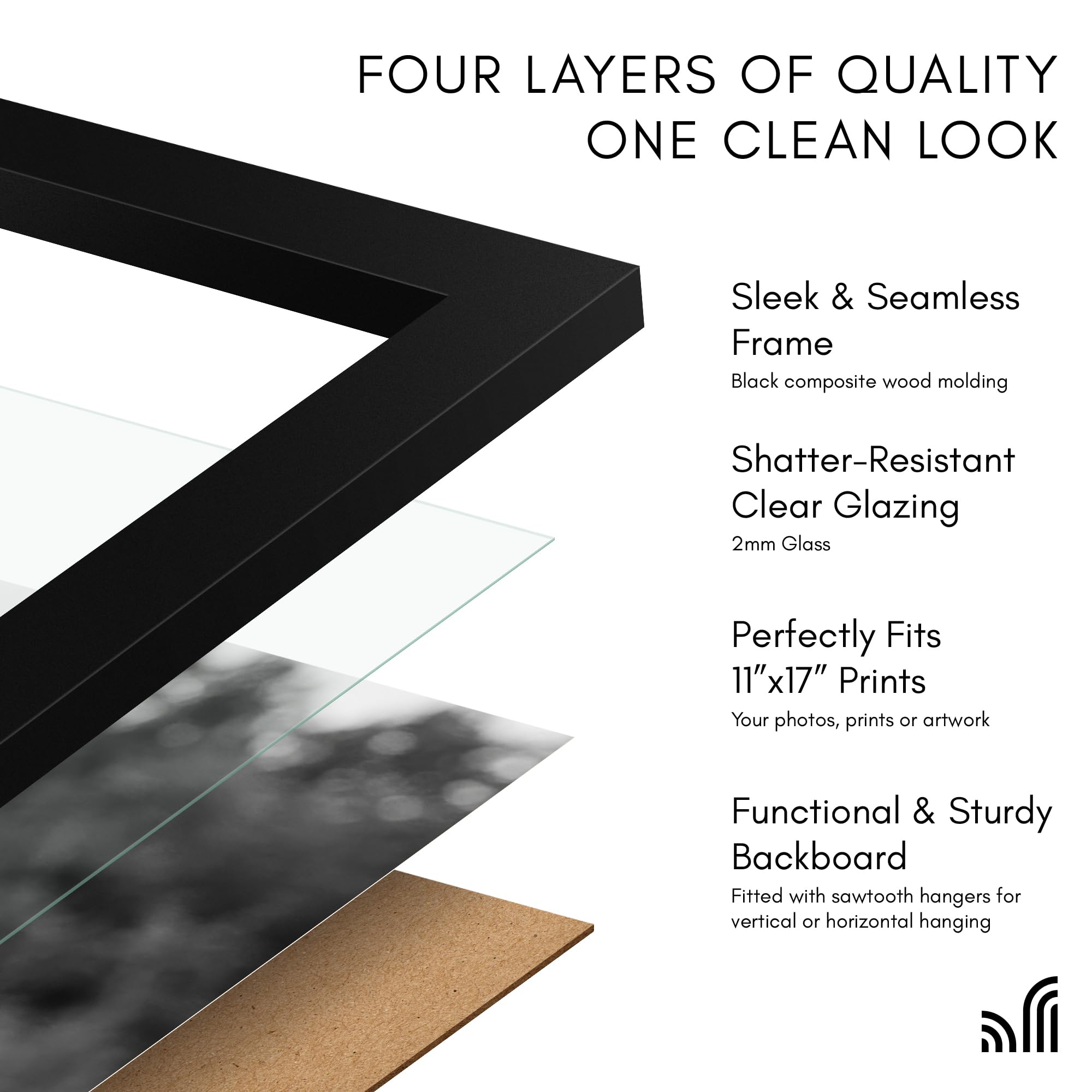 Americanflat framed poster in a living room creating a polished gallery look