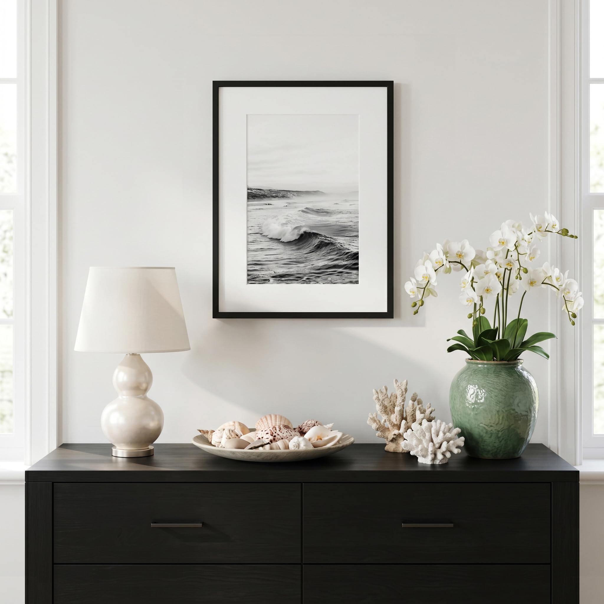 Americanflat rear view with hanging hardware for easy vertical or horizontal mounting
