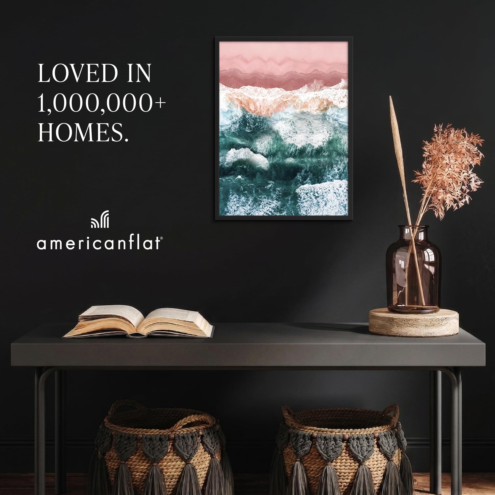 Americanflat frame next to ruler showing exact 18x24 scale and fit