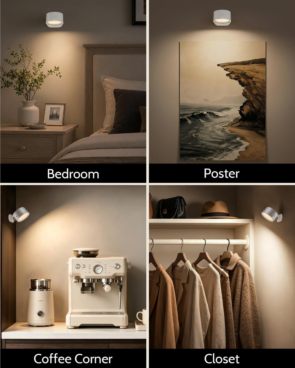 AMETHEUS in bedroom lifestyle illustrating cozy bedside reading light benefit