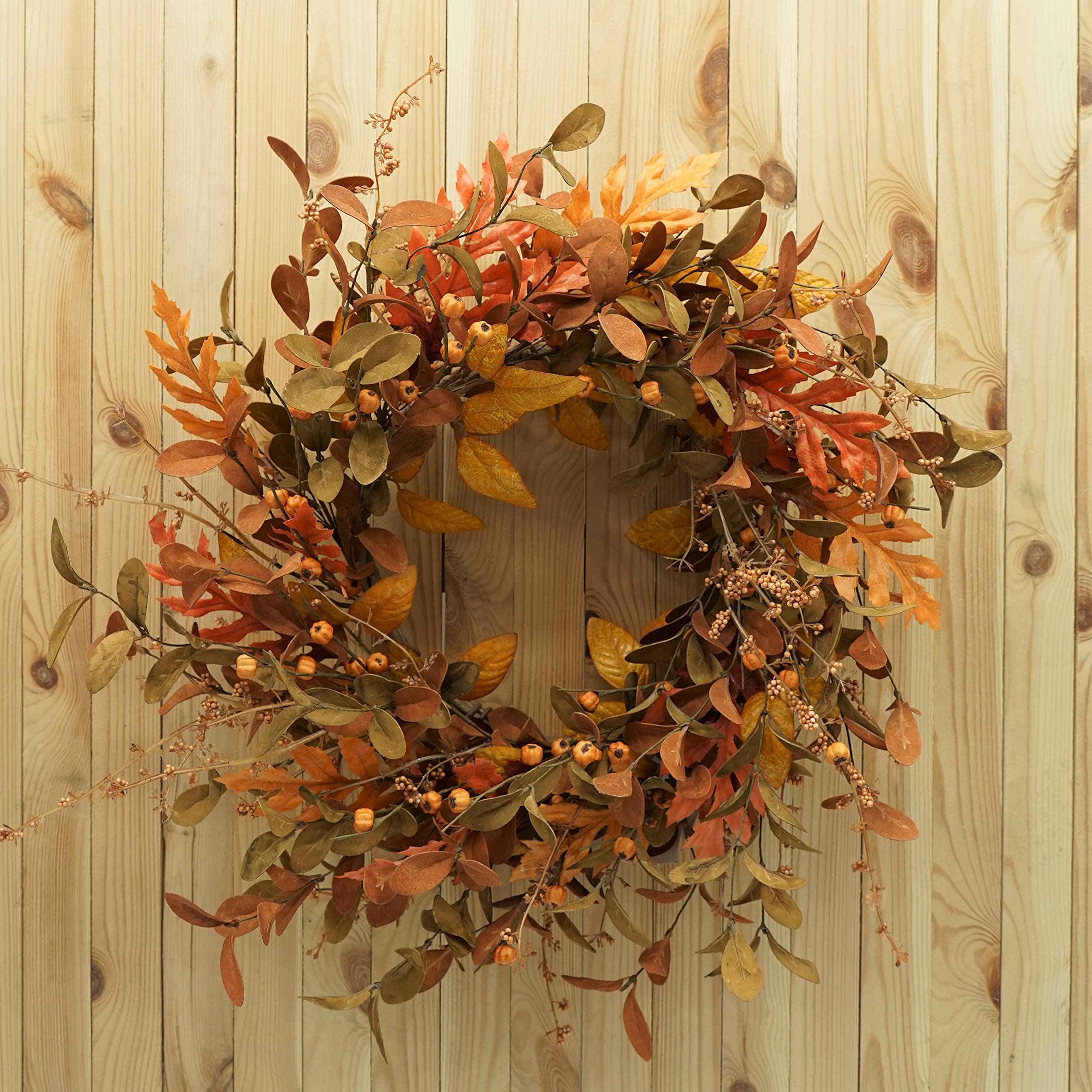 AMF0RESJ wreath hung on a front door creating inviting curb appeal