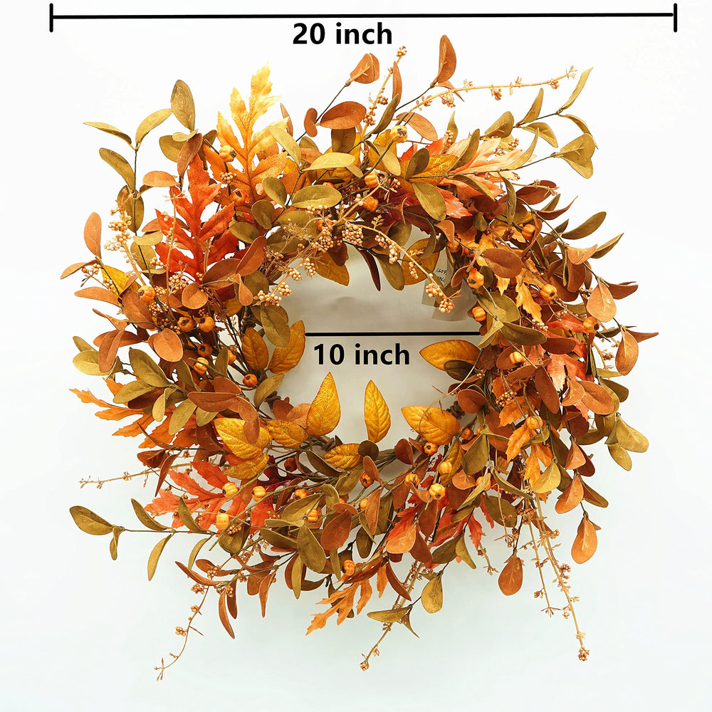 AMF0RESJ wreath next to a hand showing size and easy-hang benefit
