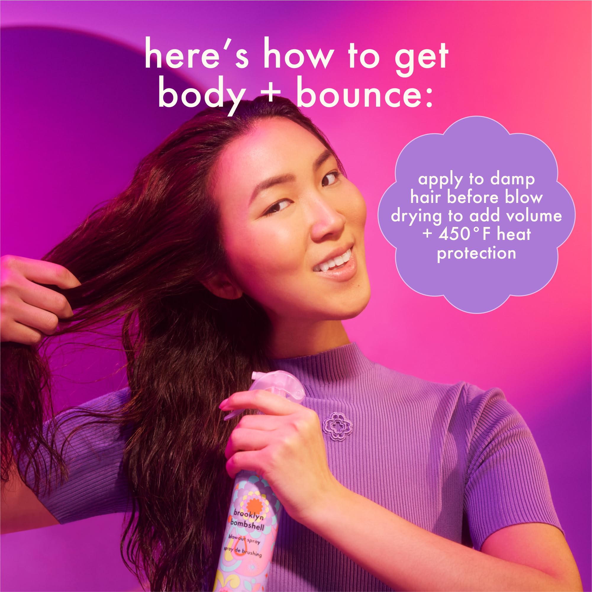 amika mist sprayed in hand showing texture and touchable lightweight hold