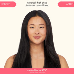 amika Mirrorball applied in shower for clean, shiny hair results